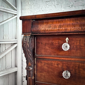 3 Piece 19th C. Victorian Style Veneer Wood Chest of Drawers