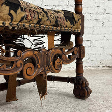 Load image into Gallery viewer, Renaissance Revival Carved Wood Armchair
