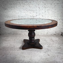 Load image into Gallery viewer, Traditional Glass Insert Wood Dining Table
