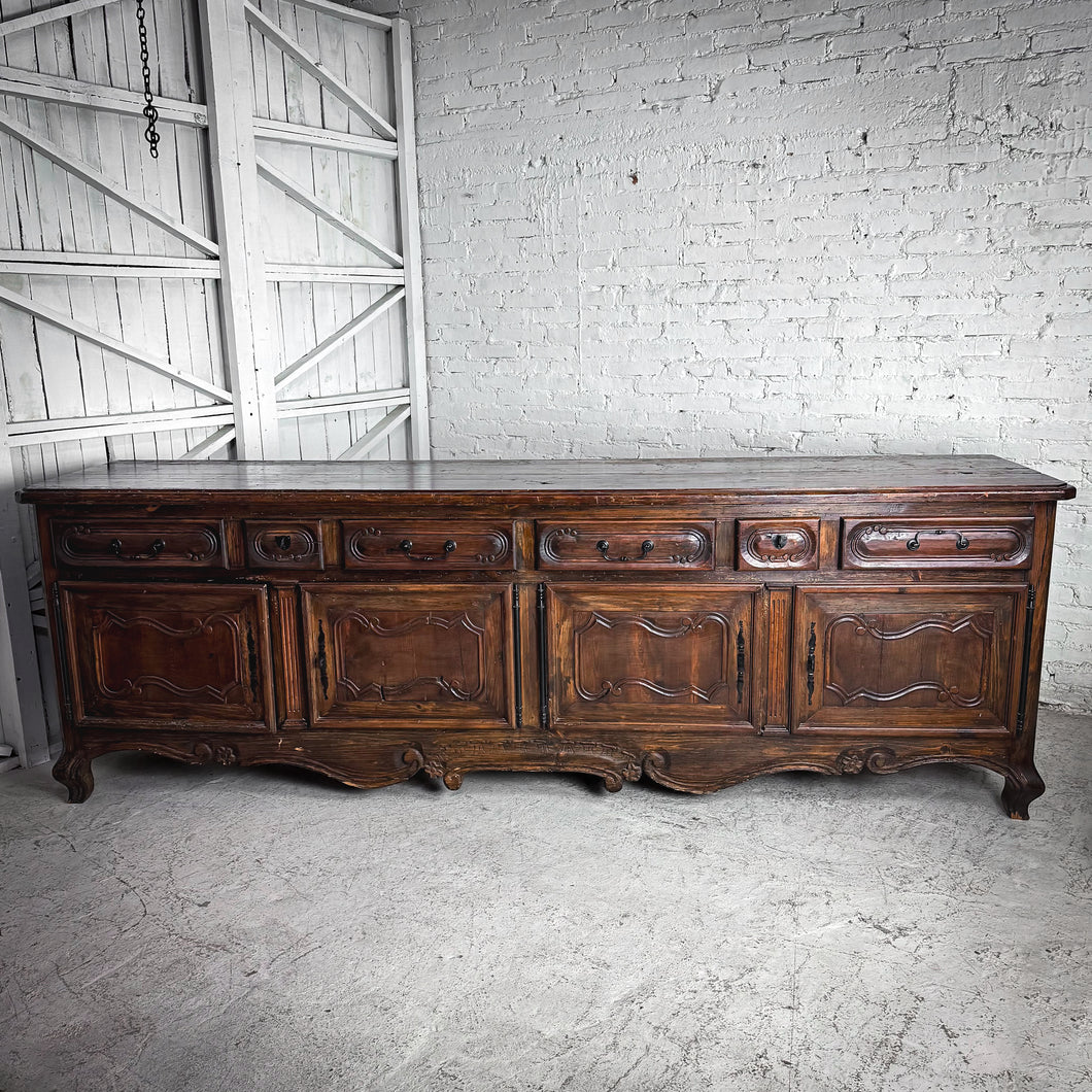 Santa Fe Carved Wood Buffet Sideboard