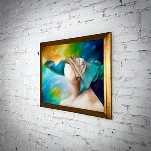 1987 Teté Marella Modern Abstract Oil Painting