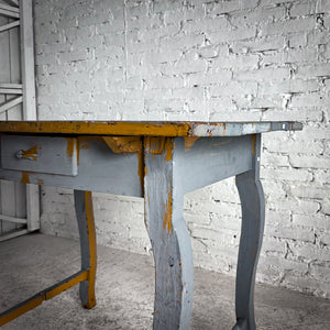 Antique Campesino Painted Pine Side Table