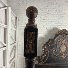 Load image into Gallery viewer, Baroque King Black Wood Bed
