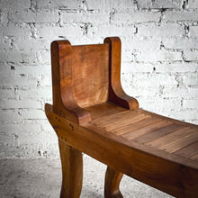 Load image into Gallery viewer, 1980&#39;s Folk Figural Mesquite Bench

