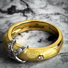 Load image into Gallery viewer, Contemporary Faberge 18K Gold Diamond Ring

