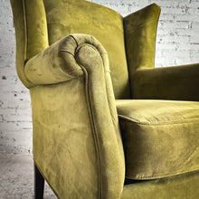 Load image into Gallery viewer, Transitional Fabric Wood Wingback Chair

