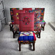 Load image into Gallery viewer, Vintage Huipil Upholstered Wood Chair
