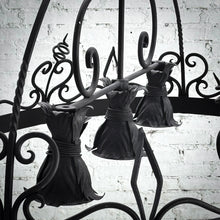 Load image into Gallery viewer, Spanish Colonial Dark Wrought Iron Chandelier

