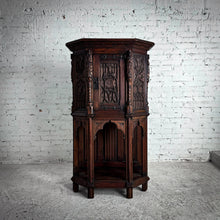 Load image into Gallery viewer, 19th C. French Gothic Revival Carved Wood Storage Cabinet
