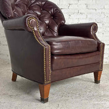 Load image into Gallery viewer, Vintage Tufted Leather Club Chair
