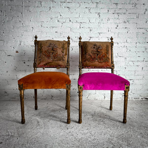 18th C. Louis XVI Upholstered Giltwood Accent Chair