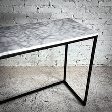 Load image into Gallery viewer, Modern Carrara Marble Top Metal Console
