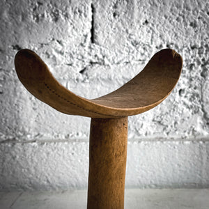 Mid Century Ethiopian Wood Headrest Ethnic Arts