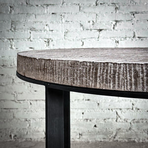 Contemporary Textured Stone Side Table