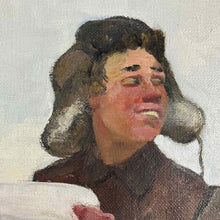 Load image into Gallery viewer, 1958 Soviet Socialist Realist Oil Painting Depicting Winter Bathers
