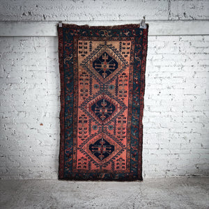 Late 19th C. Caucasian Wool Runner Contemporary HandKnotted Rug