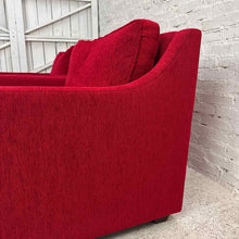 Load image into Gallery viewer, Pair of Modern Square-Arm Lounge Chairs in Red
