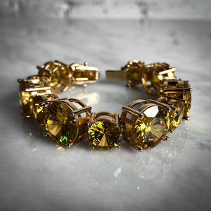 Noir Gold Plated Zirconia Stone Tennis Bracelet