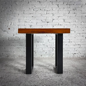 Modern Glossy Resin Wood Side Table
