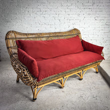 Load image into Gallery viewer, Vintage Boho Natural Rattan Sofa
