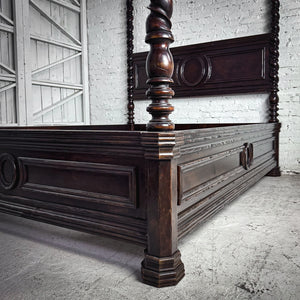 Four Poster Victorian Style Queen Wood Bed Frame