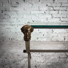 Load image into Gallery viewer, 1960s Maison Jansen Hollywood Regency Cast Brass &amp; Glass Accent Table
