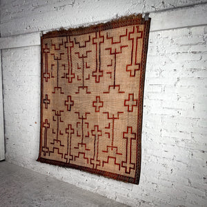 African Woven Palm & Leather Natural Fiber