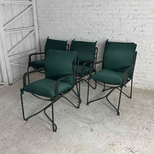 Load image into Gallery viewer, Set of 4 MCM Green Ribbon Slat Chairs
