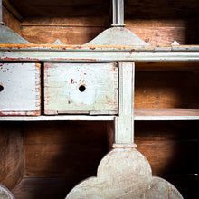 Load image into Gallery viewer, 2 Piece Antique Monumental Rustic Aged Wood Pantry Cabinet
