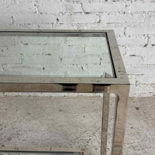 Load image into Gallery viewer, Rectangular Chrome and Glass Side Table

