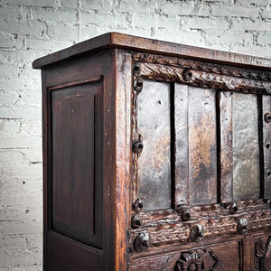 Indian Hand Carved Teak Console