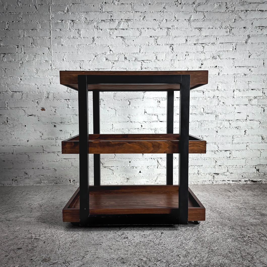 Modern Rolling Service Cart Bar Table