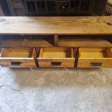 Load image into Gallery viewer, Industrial 3-Drawer Trolley Media Console
