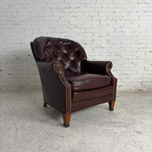 Load image into Gallery viewer, Vintage Tufted Leather Club Chair
