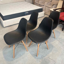Load image into Gallery viewer, Set of 4 MCM Style Black Chairs
