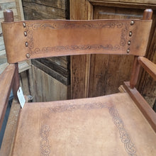Load image into Gallery viewer, Campaign Style Leather Director Accent Chair
