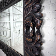 Load image into Gallery viewer, Baroque Hand Carved Dark Gold Cedar Full Length Mirror
