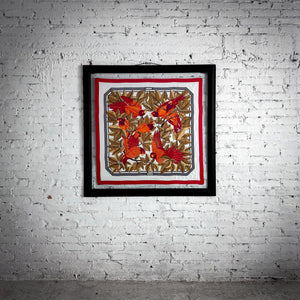 Vintage Hermés Classic Screen-Printed Silk Scarf Textile