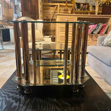 Load image into Gallery viewer, 1970's Postmodern Chrome &amp; Glass End Table
