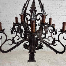 Load image into Gallery viewer, 12-Light Spanish Revival Wrought Iron Chandelier
