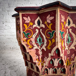 Moroccan Painted Wood Side Table