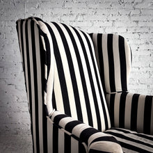 Load image into Gallery viewer, Modern Stripe Upholstered Wingback Chair
