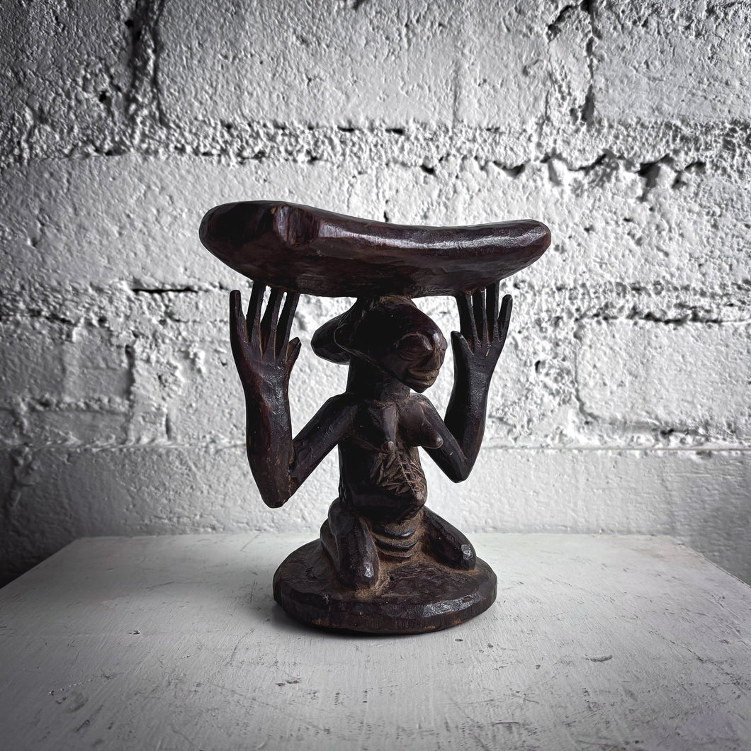 African Wood Headrest Ethnic Arts