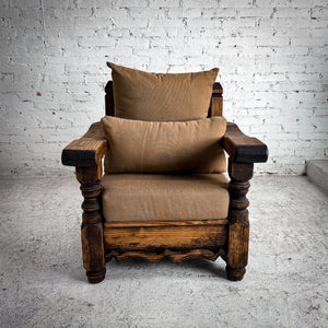 Set of 2 Hacienda Style Hardwood Armchair