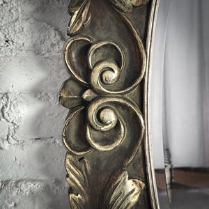 Baroque Aged Bronze Wood Wall Mirror