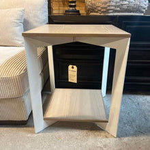 Load image into Gallery viewer, Set of 2 Modern Natural Oak &amp; Steel End Table
