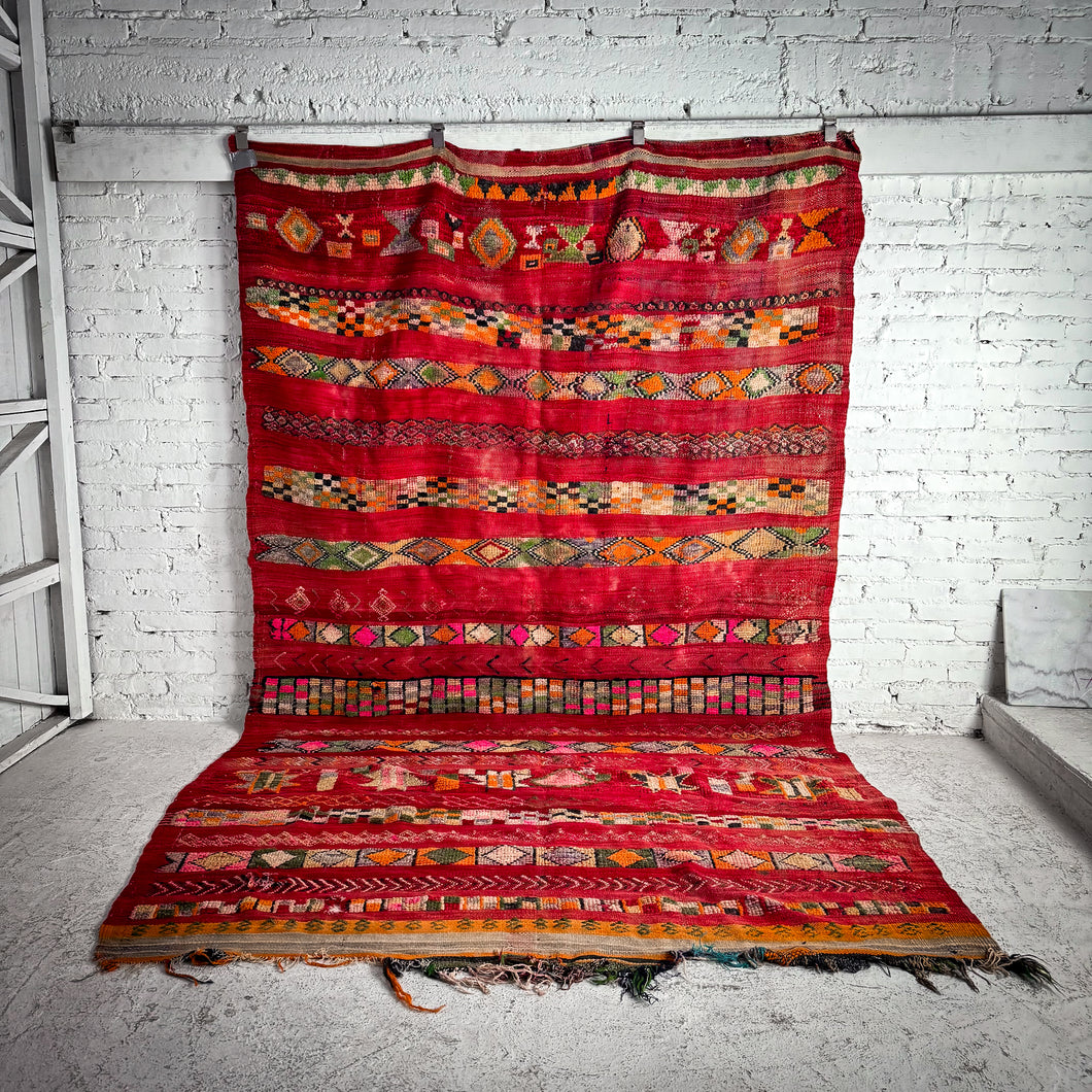 Moroccan Wool Area Modern Flatweave Rug
