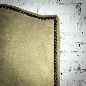 Transitional Suede Upholstered Accent Chair