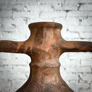 Turkish Slip Glazed Terracotta Amphora Pottery