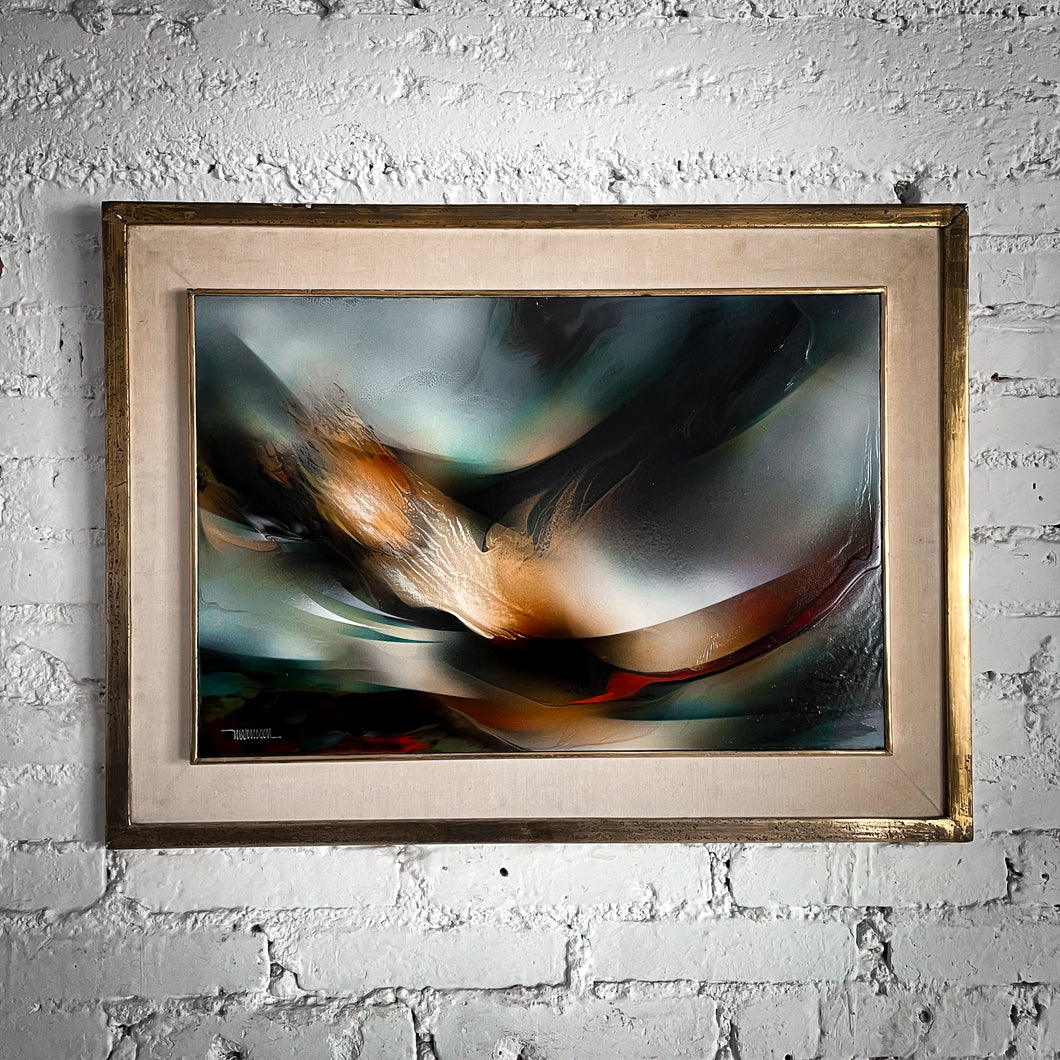 Leonardo Nierman Abstract Expressionist Acrylic On Masonite Painting